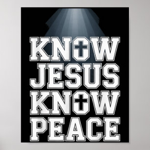 Know Jesus kennt die Christliche Grafikdesign-Fai Poster