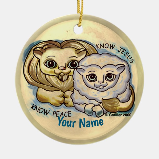 Know Jesus  Keramik Ornament (Vorne)