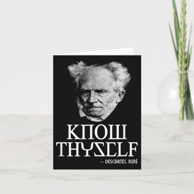 Know Thyself Sokrates Descartes Schopenhauer Philo Karte (Vorderseite)