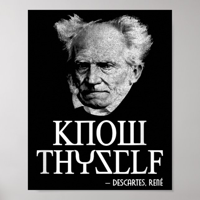 Know Thyself Sokrates Descartes Schopenhauer Philo Poster (Vorne)