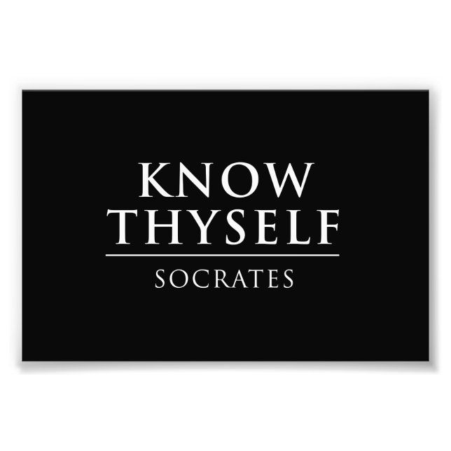 Know Thyself - Sokrates Fotodruck (Vorne)