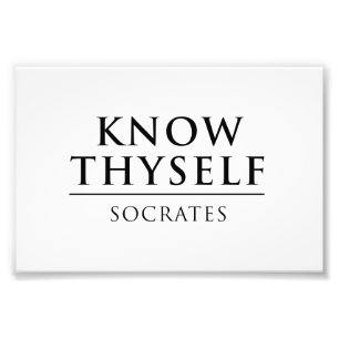 Know Thyself - Sokrates Fotodruck