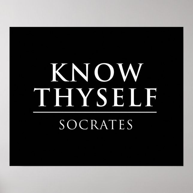 Know Thyself - Sokrates Poster (Vorne)