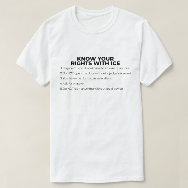 Know Your Rights With ICE T-Shirt (Design vorne)