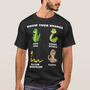 Know Your Snakes Funny Names Danger Noodle Nope Ro T-Shirt