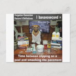Knowledge Hund vergessene Umstellungen Bananosekt Postkarte