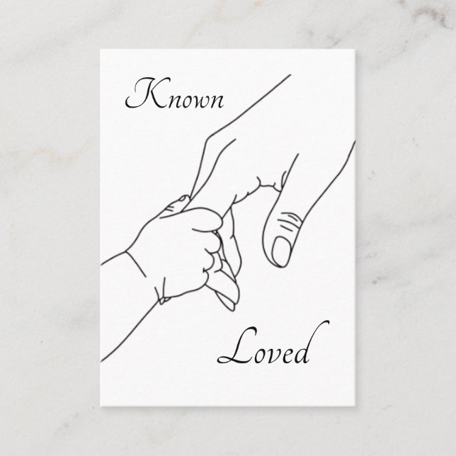Known & Loved – Psalm 139 Pro-Life Prayer Card Platzkarte (Vorderseite)