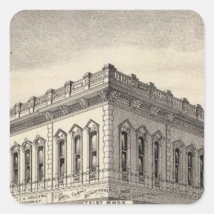 Knox block, San Jose Quadratischer Aufkleber