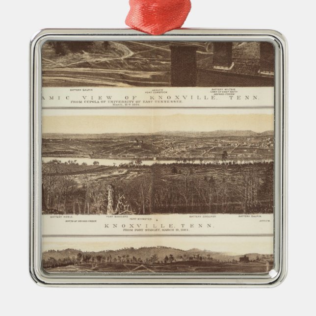 Knoxville, Chattanooga Ornament Aus Metall (Vorne)