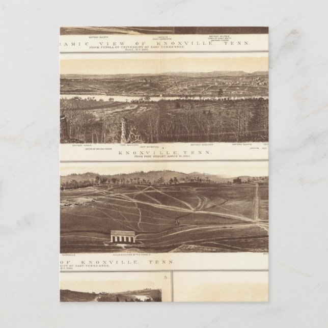 Knoxville, Chattanooga Postkarte (Vorderseite)