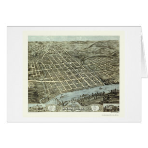 Knoxville, panoramische Karte TN - 1871