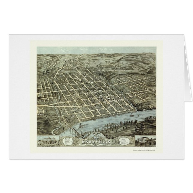 Knoxville, panoramische Karte TN - 1871 (Vorderseite (Horizontal))