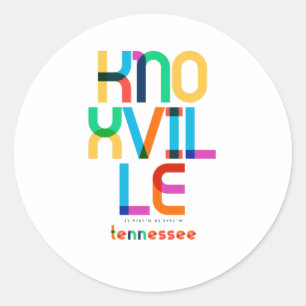Knoxville Tennessee Mitte des Jahrhunderts, Pop-Ar Runder Aufkleber