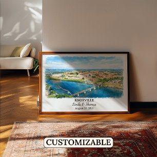 Knoxville Tennessee Poster, Aquarell, Maßgeschneid Poster