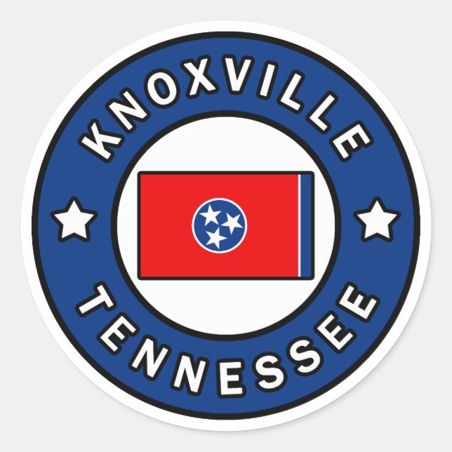 Knoxville Tennessee Runder Aufkleber (Vorderseite)