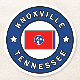 Knoxville Tennessee Runder Pappuntersetzer
