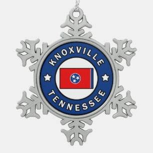 Knoxville Tennessee Schneeflocken Zinn-Ornament