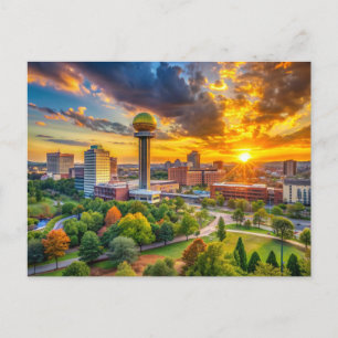 Knoxville, Tennessee, Sonnenuntergang Postkarte