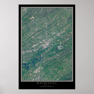 Knoxville Tennessee von Space Satellite Karte Poster