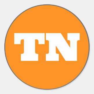 Knoxville (TN) - Orange x White x Gray Runder Aufkleber