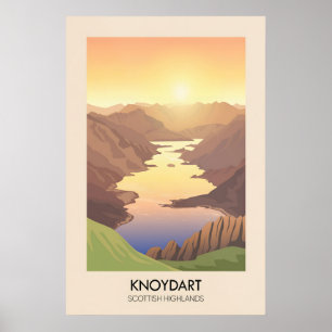 Knoydart Schottische Highlands Reiseplakat Poster