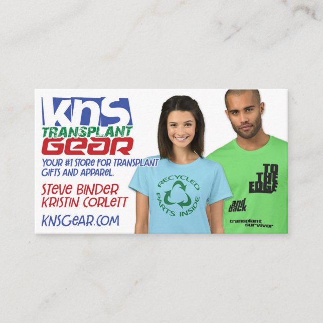 KNS Transplantationsgetriebe-Visitenkarte Visitenkarte (Vorderseite)