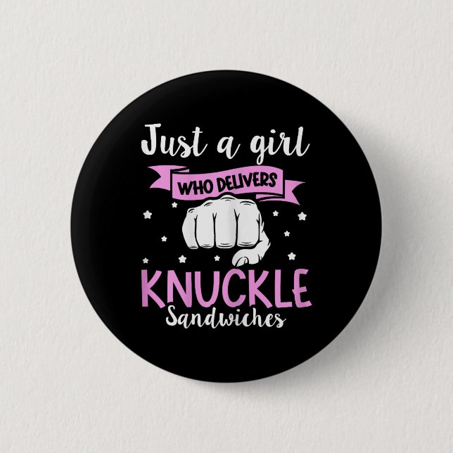 Knuckle Sandwich Zitat für ein Knuckle Sandwich Mä Button (Vorderseite)