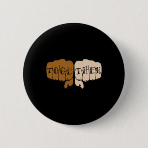 Knuckle Tattoo Fist Sticker- Gemeinsam Sticker1 Button