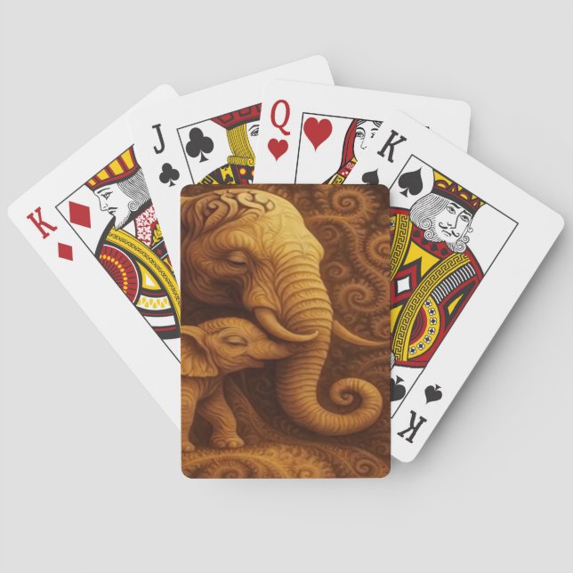 Knuddelige Elefanten  Spielkarten (Rückseite)