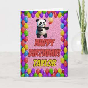 Knuddeliger süßer Panda-Bär-Gruß zum Geburtstag Karte