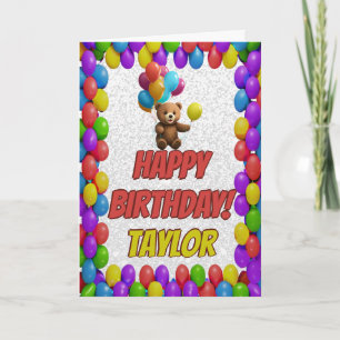 Knuddeliger süßer Teddybär Gruß zum Geburtstag Karte