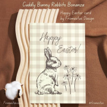 Knuddige Kaninchen Hasen Bonanza - Frohe Ostern.