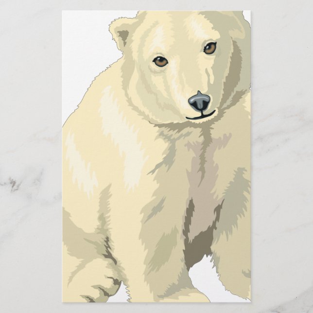 Knuddiger Eisbär Briefpapier (Vorderseite)