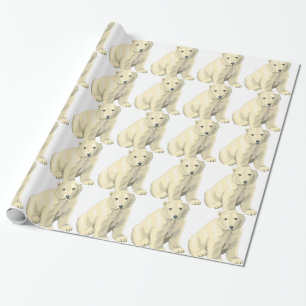 Knuddiger Eisbär Geschenkpapier
