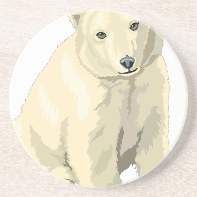 Knuddiger Eisbär Untersetzer (Vorne)