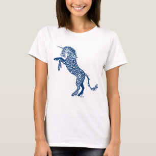 Knüpfarbeit-BlauUnicorn T-Shirt