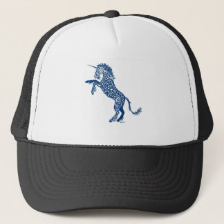 Knüpfarbeit-BlauUnicorn Truckerkappe