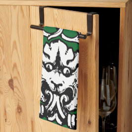 Knüpfarbeit Lion aus dem frühen 20. Jahrhundert Geschirrtuch