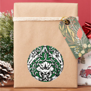 Knüpfarbeit Lion aus dem frühen 20. Jahrhundert Runder Aufkleber