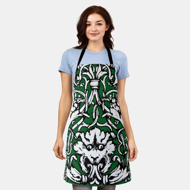 Knüpfarbeit Lion aus dem frühen 20. Jahrhundert Schürze (Getragen)