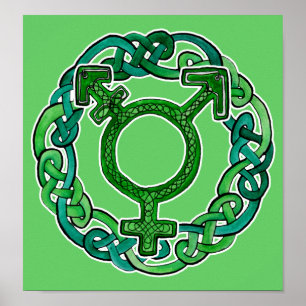 Knüpfarbeit-Transgender-Symbol Poster