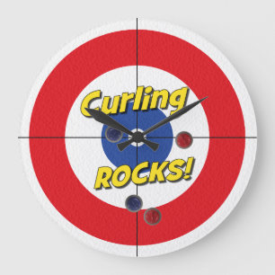 "Knurrende ROCKS!" Curlers Uhr - (rot)