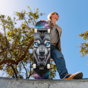 Knurrender Wolfkopf Skateboard