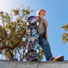 Knurrender Wolfkopf-Skateboard Skateboard