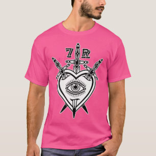 Knurrendes Wolf-Tattoo Amerikanisches Traditionell T-Shirt