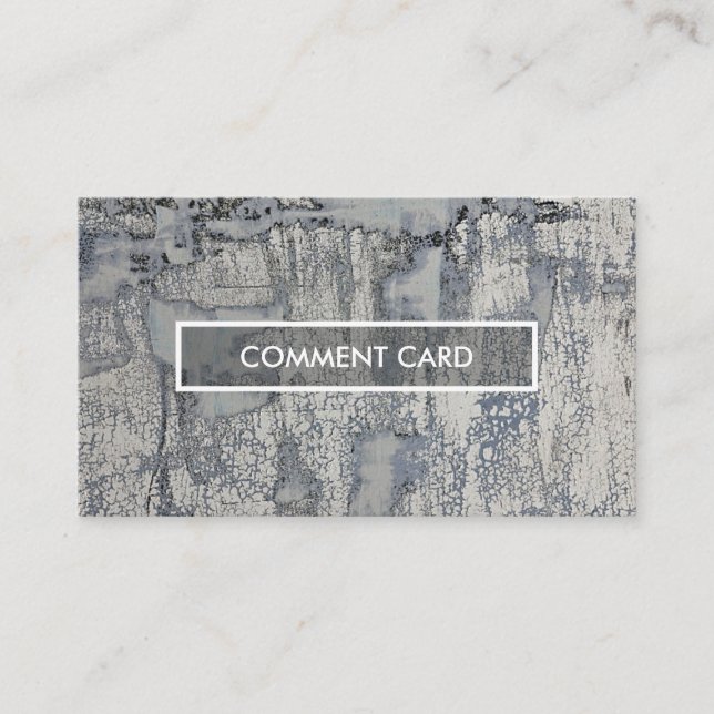 knusperige Beschaffenheit der Kommentarkarte Visitenkarte (Vorderseite)