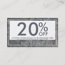 knusperige Beschaffenheitskuponkarte Rabattkarte