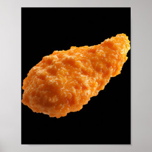 Knusprige Hähnchenstreifen Lustige Nugget-Liebhabe Poster
