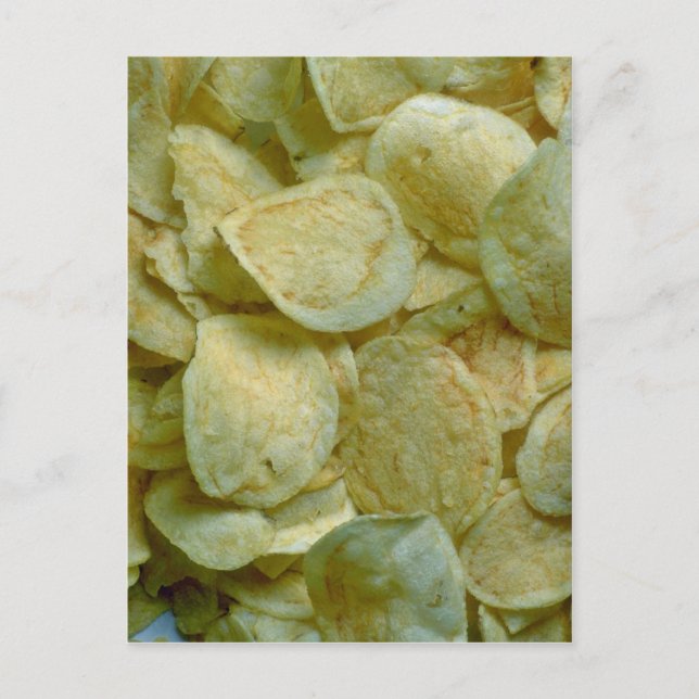 Knusprige Kartoffelchips Postkarte (Vorderseite)