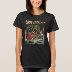 Knusprige Liebe Nahrungsseewurm Vintages Monster T-Shirt
